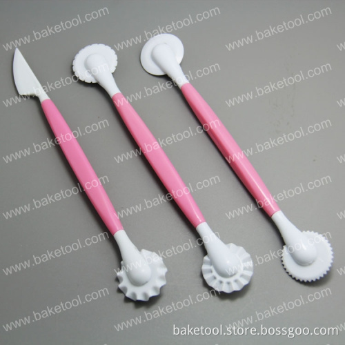 New 3pcs double sides detachable cake decorating modelling tools